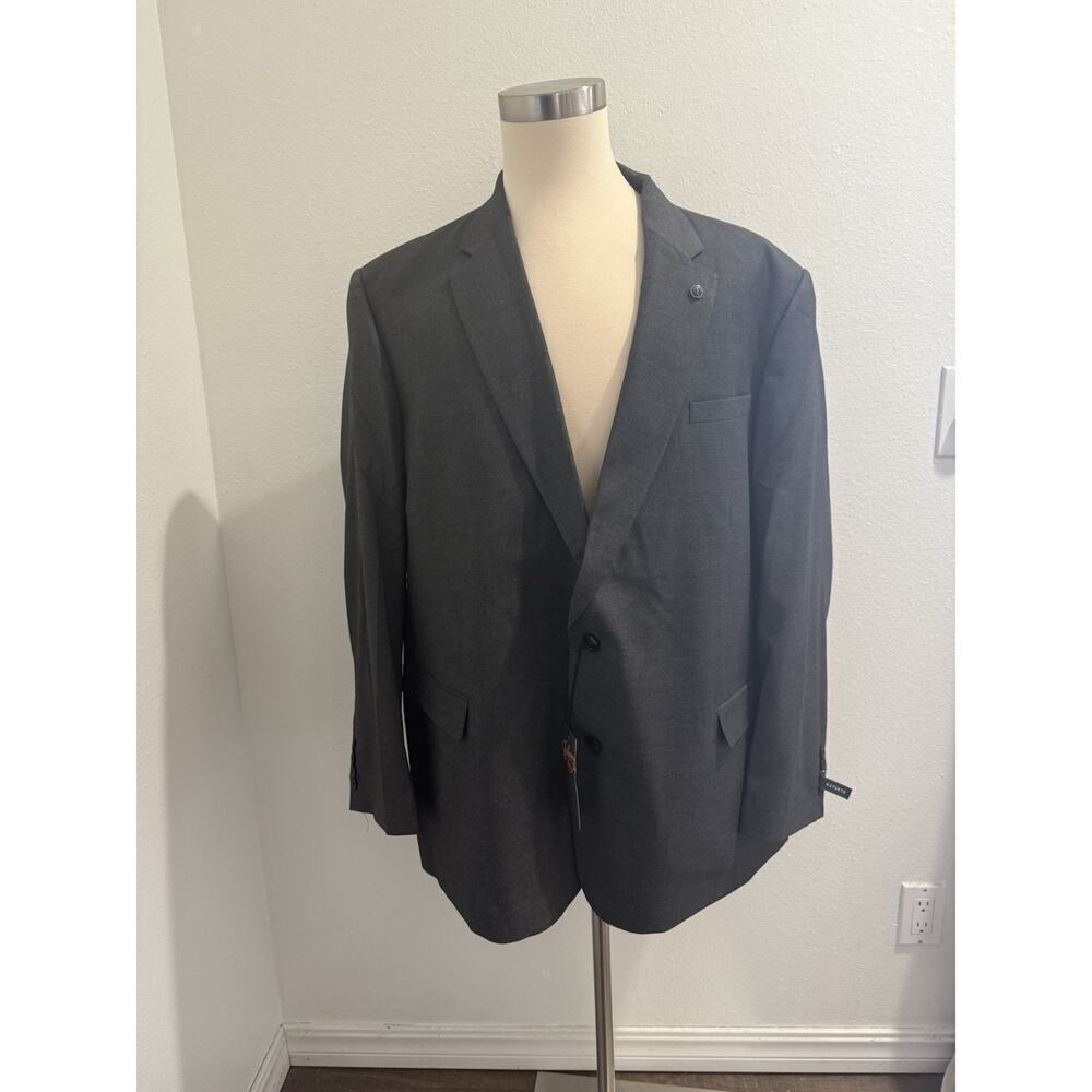 Johnny Bigg Men's Matteo‎ Textured Charcoal Stretch Blazer Size 54 NWT